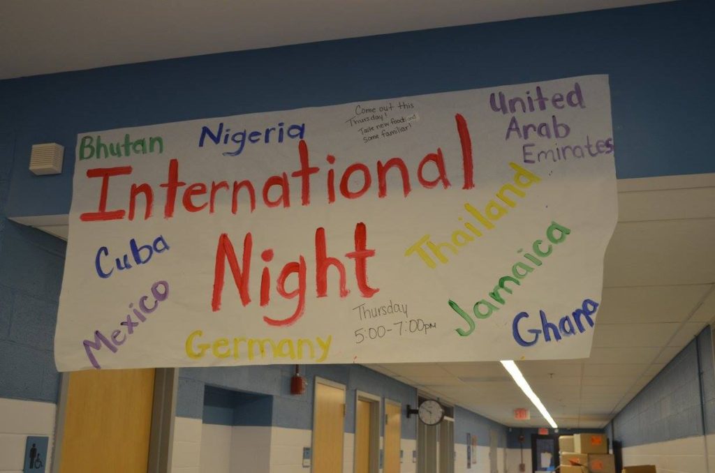International Night 2017 sign