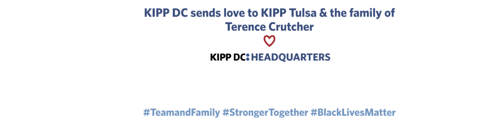 Letter to Crutcher Family from KIPP DC