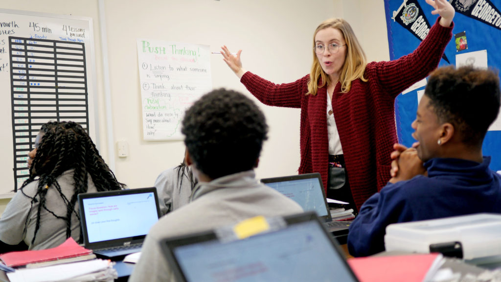 Lindsey Dooner teaching KIPP DC KEY Academy