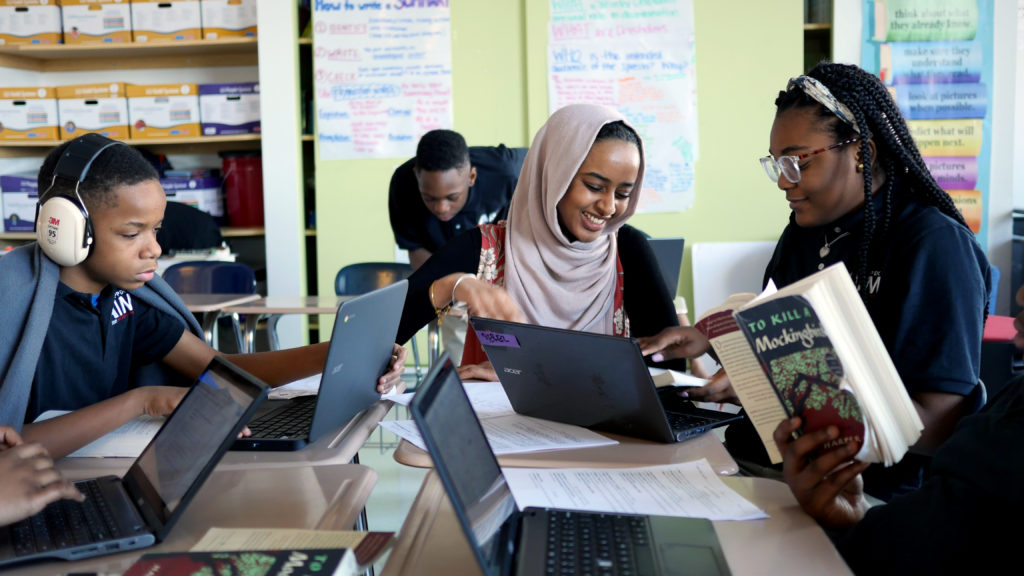 KIPP DC AIM Academy Teacher and Student