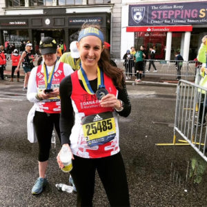 Jenna Weiderhold running the Boston Marathon