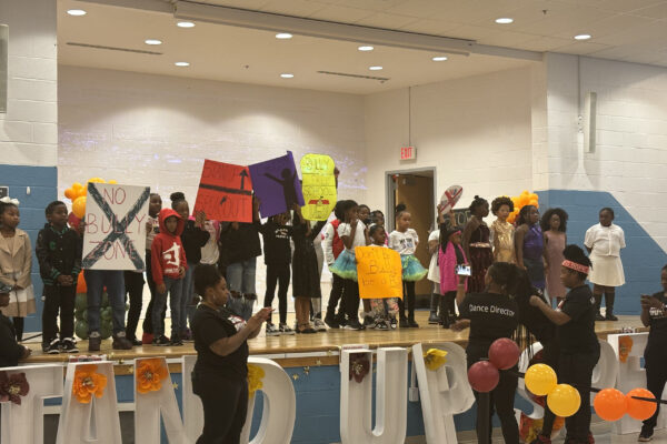 Kids performing in anti-bullying fashion show