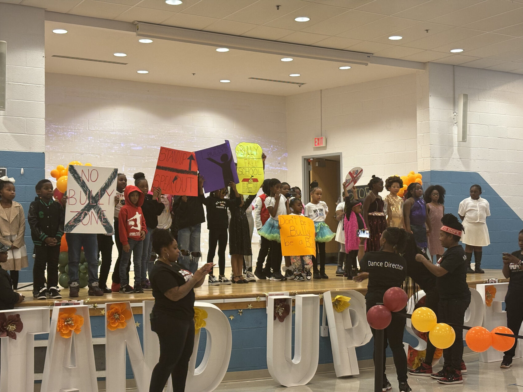 Kids performing in anti-bullying fashion show