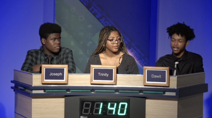 KCP students and Quiz Bowl members in game show